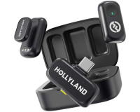 Беспроводной микрофон Hollyland LARK A1 Dual (2 микрофона) для iPhone или Android, USB-C / Lightning (Петличка)