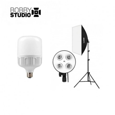 Софтбокс BOBBYSTUDIO QUATTRO на 4 лампы (1 шт) + Лампы Fan LED 20W (4 шт)