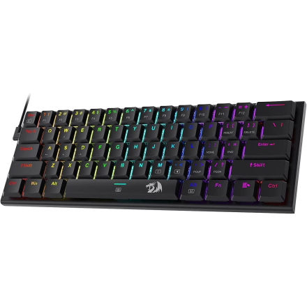 Игровая клавиатура Redragon Anivia K614RGB — механическая 60%, Red Switch, RGB, компактная, проводная