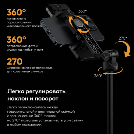 Селфи-палка штатив Ulanzi TT88 с Bluetooth пультом и телескопической ручкой для смартфона