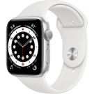 Смарт-часы Apple Watch Series 6 44mm Silver Aluminium White Band M00D3  Смарт-часы Apple Watch Series 6 44mm Silver Aluminium White Band M00D3