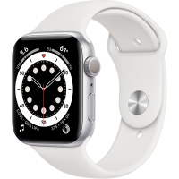 Смарт-часы Apple Watch Series 6 44mm Silver Aluminium White Band M00D3  Смарт-часы Apple Watch Series 6 44mm Silver Aluminium White Band M00D3