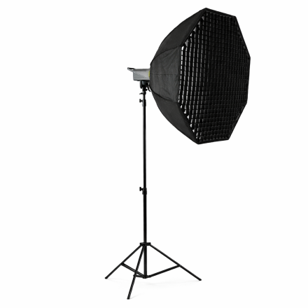 Световой комплект Bediro T200 200W + октобокс 140 см + стойка 2.8 м для фото и видеосъёмки