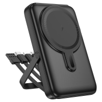 Power Bank Hoco J135 10000mAh с магнитной зарядкой MagSafe, встроенные кабели, PD 20W, QC3.0, подставка Power Bank Hoco J135 10000mAh с магнитной зарядкой MagSafe, встроенные кабели, PD 20W, QC3.0, подставка