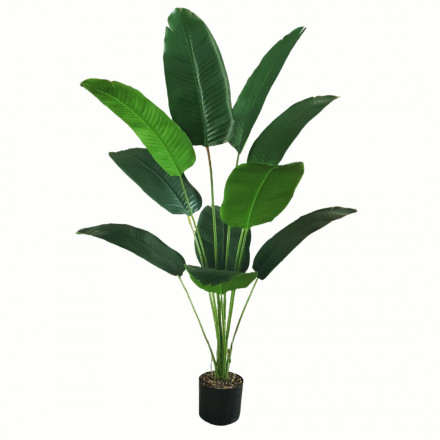 Искусственное банановое дерево 160 см в горшке — напольное декоративное растение для дома и офиса