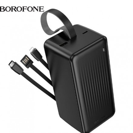 Внешний аккумулятор Borofone BJ79C Clever 50000 mAh (185 Wh), 3 встроенных кабеля (USB-C/Lightning/USB-A), LED-индикатор, 5 V/2 A