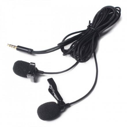 Двойной Петличный Микрофон Woopower Для Телефона (4 PIN)