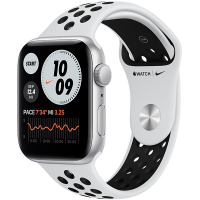 Смарт-часы Apple Watch Nike SE 44mm Silver Aluminium Black Nike Band MYYH2  Смарт-часы Apple Watch Nike SE 44mm Silver Aluminium Black Nike Band MYYH2