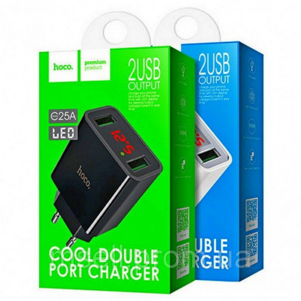 З/У Hoco C25A LED Cool Double Port Charger
