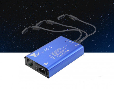 Зарядное устройство для 3 аккумуляторов DJI Air 3, пульта и мобильного устройства (YX)