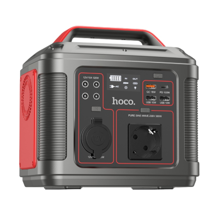 HOCO DB28 – портативная силовая станция 300 Вт / 296 Вт·ч (80 000 мА·ч), выход AC, USB-C PD100Вт, QC3.0