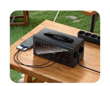 Портативная электростанция HOCO DB95 — 25600 мА·ч / 327 Вт·ч, 300 Вт, быстрая зарядка, Power Bank для дома и путешествий