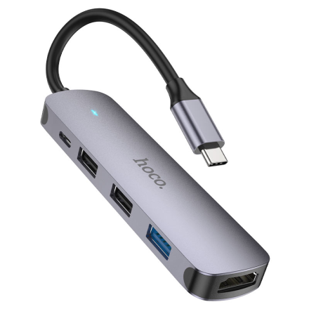 Хаб USB-C 5-в-1 Hoco HB27