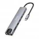 USB-хаб Type-C Hoco DUP09 | Многофункциональный адаптер USB-C с HDMI и USB-портами USB-хаб Type-C Hoco DUP09 | Многофункциональный адаптер USB-C с HDMI и USB-портами