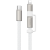 Кабель 2-в-1 Type-C на Type-C / Lightning Hoco X125 Fast Charging (60W / 30W, 1м)