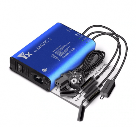 Зарядное устройство для 3 аккумуляторов DJI Mavic 2, пульта и мобильного устройства (YX)