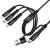 Универсальный кабель 6-в-1 Hoco X123 Victory (USB-A / Type-C to Lightning + Type-C + Micro-USB, 3.0A, 1м)