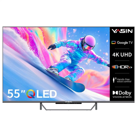 Телевизор YASIN 55" 55Q90 4K UHD Smart TV (Google TV / Android 11)