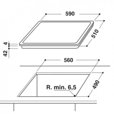 ВСТРАИВАЕМАЯ ВАРОЧНАЯ ПАНЕЛЬ HOTPOINT-ARISTON HR 631 C
