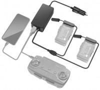 Автомобильное зарядное устройство для 2 аккумуляторов и пульта DJI Mavic Air повышенной мощности (2 USB) (YX) Автомобильное зарядное устройство для 2 аккумуляторов и пульта DJI Mavic Air повышенной мощности (2 USB) (YX)