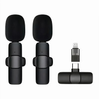 Двойной Петличный Микрофон K9 PLUS (Type-C, Lightning) (Петличка) Двойной Петличный Микрофон K9 PLUS (Type-C, Lightning) (Петличка)