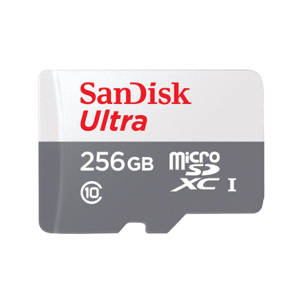 Карта памяти SanDisk Ultra microSD — 32GB / 64GB / 128GB / 256GB, Class 10, UHS-I, до 100 МБ/с