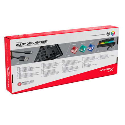 КЛАВИАТУРА ИГРОВАЯ HYPERX ALLOY ORIGINS CORE HX-KB7RDX-RU