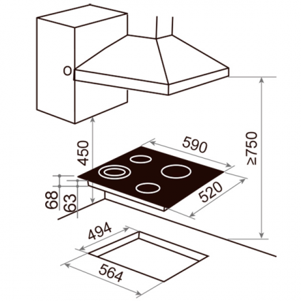 Электрическая варочная поверхность Haier HHX-C64DFB
