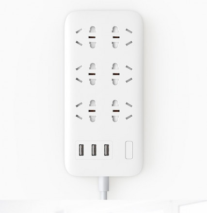 Удлинитель Xiaomi Mi Power Strip Quick Charger 2.0 (6 + 3 USB-port) (CXB6-1QM)