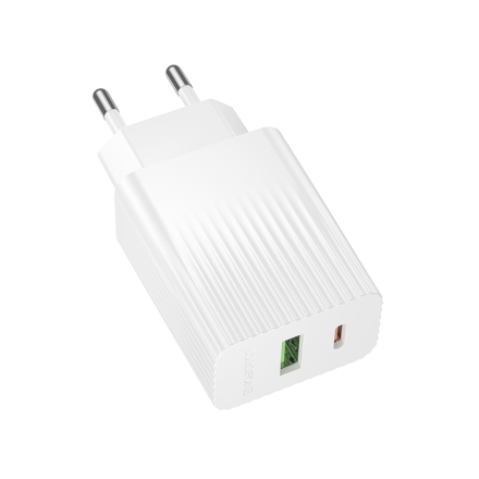 Сетевое зарядное устройство Borofone BAS74A (USB-C + USB-A, 20W, PD3.0 / QC3.0)