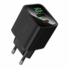 Сетевое зарядное устройство HOCO CS83A PD20W + QC3.0 с дисплеем