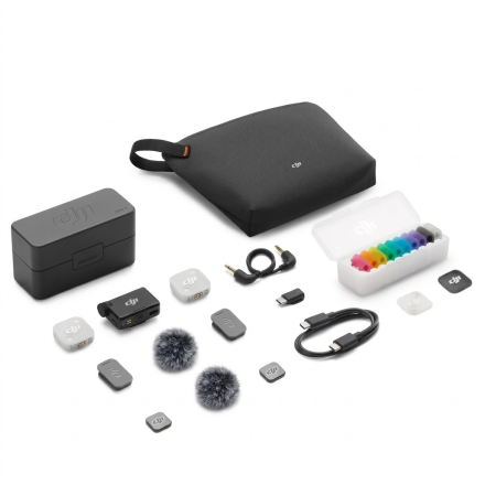 Беспроводной микрофон DJI Mic Mini 2 (2 TX + 1 RX) — Полный набор с зарядным кейсом, 48 кГц / 24 бит, до 48 часов работы