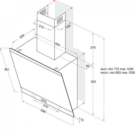 ВЫТЯЖКА HOTPOINT-ARISTON HHVP 6.6F LM K