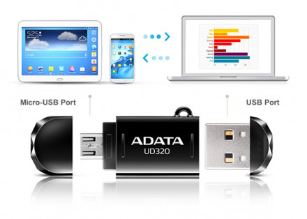 USB Флешка ADATA 16GB UD320 USB 2.0 Black