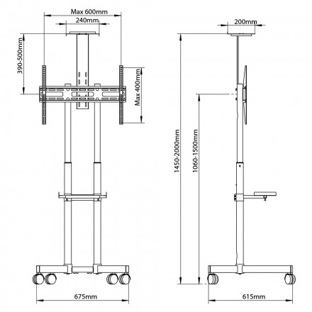 Мобильная стойка ARM MEDIA PT-STAND-8