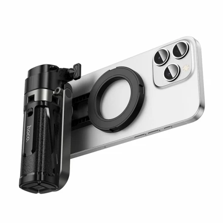 Настольная магнитная подставка HOCO K27 Pro Magic – портативный штатив-селфи-стик для смартфонов 4.5–7 дюймов (BT 5.2, 48 см)