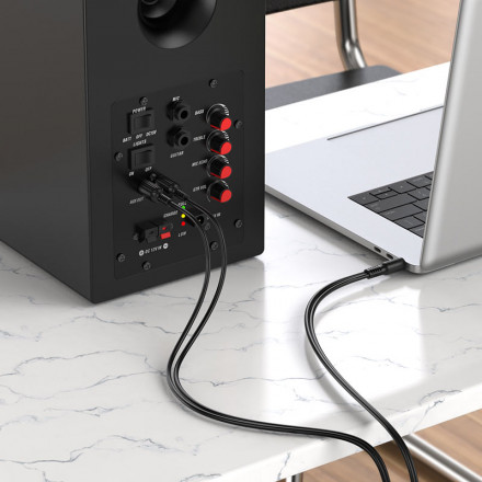 Аудио кабель Borofone BL11 3.5мм на два RCA