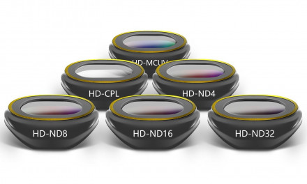 Набор из 6 фильтров (HD/UV/CPL/ND4/8/16/32) DJI Spark (YX)