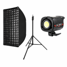 Студийный комплект освещения COB CQ-500 (3200K–6500K) + Софтбокс 60x90 см с сотами + Стойка 2.8 м