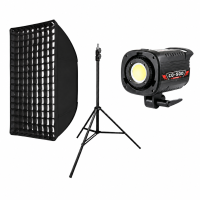 Студийный комплект освещения COB CQ-500 (3200K–6500K) + Софтбокс 60x90 см с сотами + Стойка 2.8 м